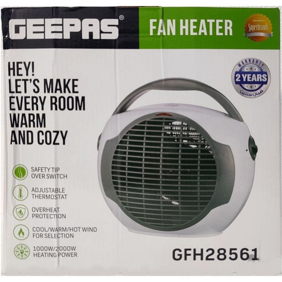 بخاری برقی فن هیتر جیپاس مدل GFH28561 ا Geepas Fan Heater- GFH28561