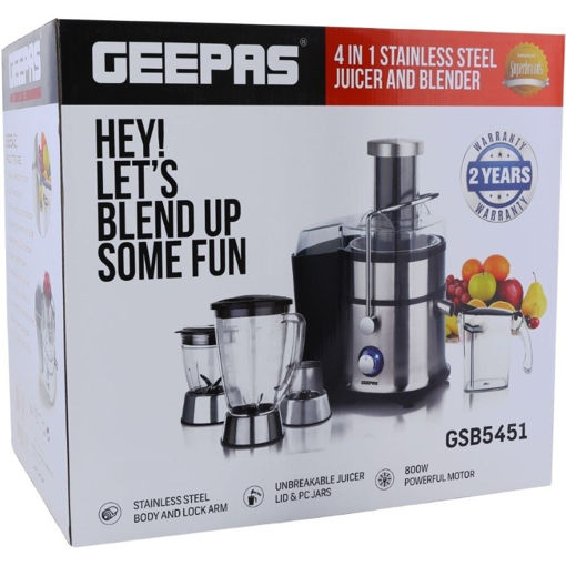 آبمیوه گیری چهارکاره جی پاس مدل GSB5451 ا Geepas GSB5451 4-in-1 Juicer & Blender