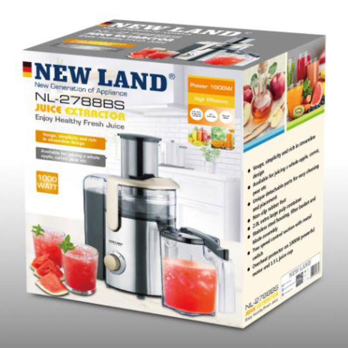 آب میوه گیر تک کاره نیولند NEWLAND مدل NL-2788BS