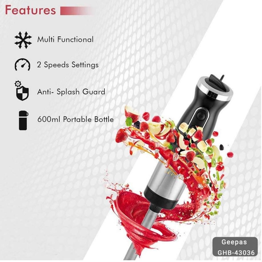 گوشت کوب برقی جیپاس مدل GBH43036 ا Geepas GBH43036 Hand Blender