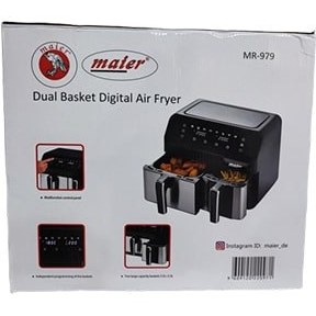 سرخ کن دو قلو 9 لیتری مایر MR-979 - مشکی ا Maier MR-979Air Fryer