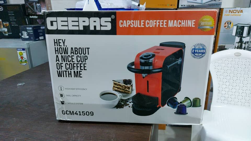 دستگاه نسپرسو ،،،قهوه ساز کپسولی جیپاس GCM41509 ا Geepas GCM41509 Capsule Coffee Maker, 0.65L