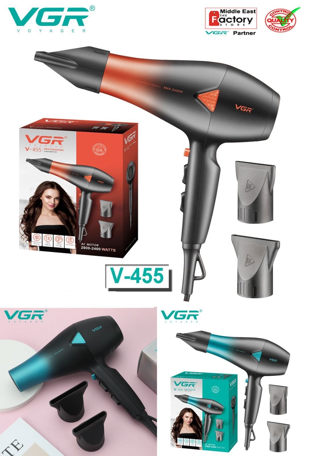 سشوار وی جی آر مدل v-455 | vgr v-455