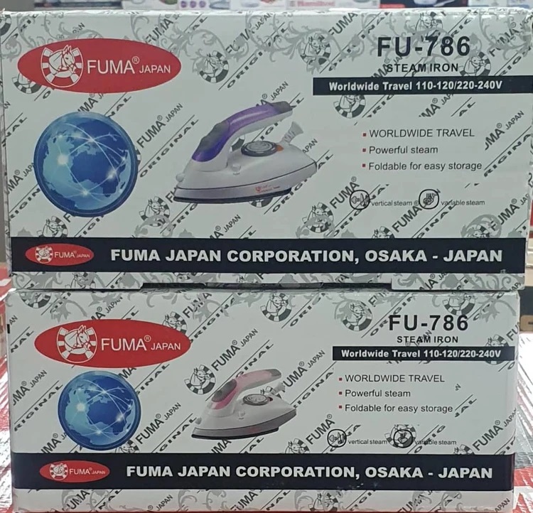 اتو بخار مسافرتی فوما 1000 وات Fuma Steam Iron Fu-786 Fuma Steam Iron 1000w Fu- 786