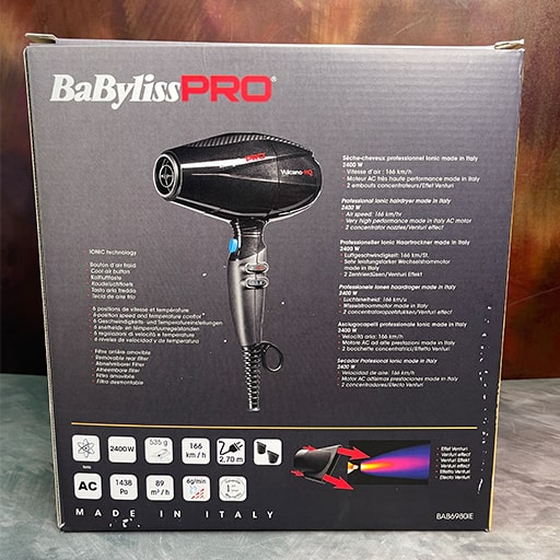 سشوار حرفه‌ای بابیلیس پرو مدل 6980 (2400 وات) BaBylissPRO 6980 Professional Hair Dryer