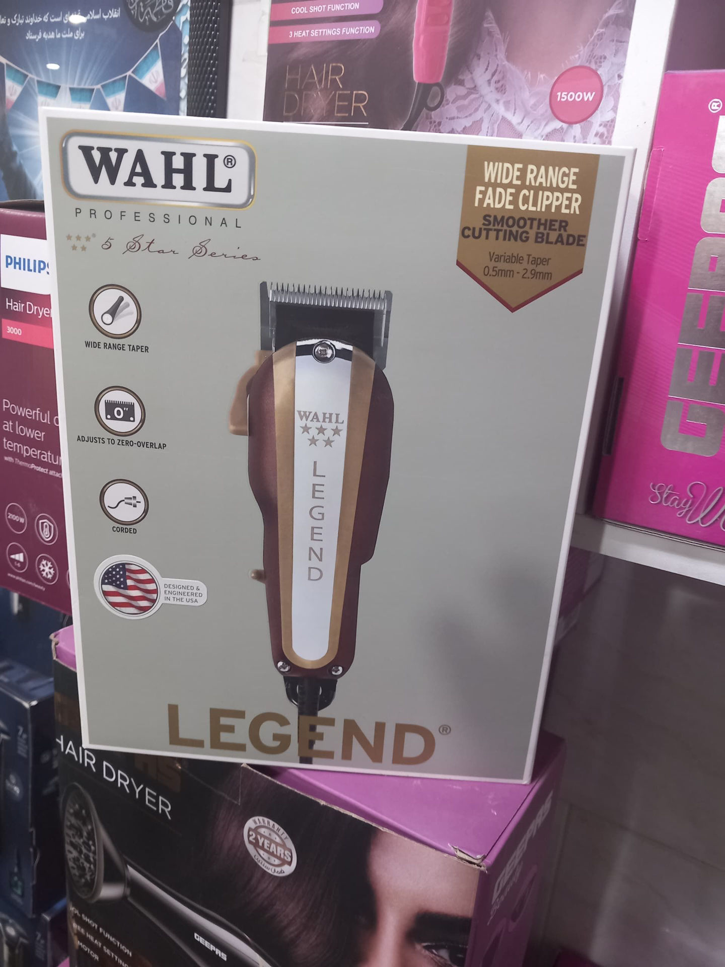 ریش تراش وال لجند آمریکایی مدل 8147 ماشین اصلاح سر و صورت وال مدل Wahl Professional New Look 5-Star Legend Clipper 8147