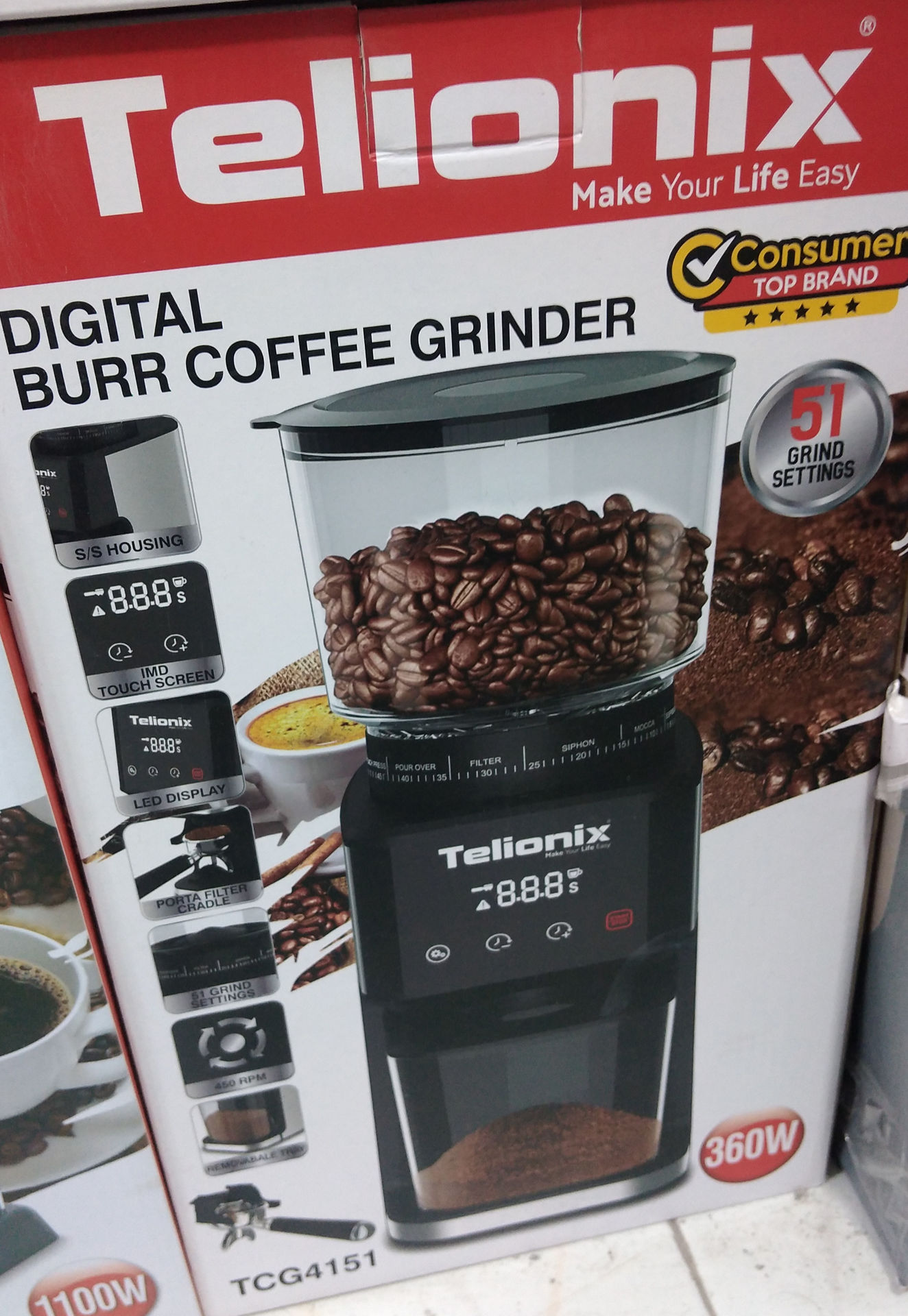 آسیاب قهوه تلیونیکس مدل TCG4151 ا Trionix TCG4151 coffee grinder